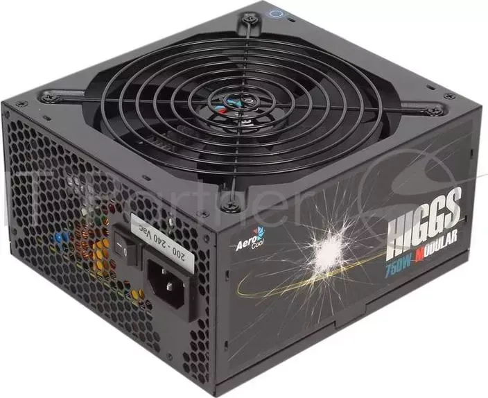 Блок питания Aerocool HIGGS-750 (ATX 2.3, 750W, Active PFC, 140mm fan, Cable Management, 90 PLUS GOLD) Box AEROCOOL 90