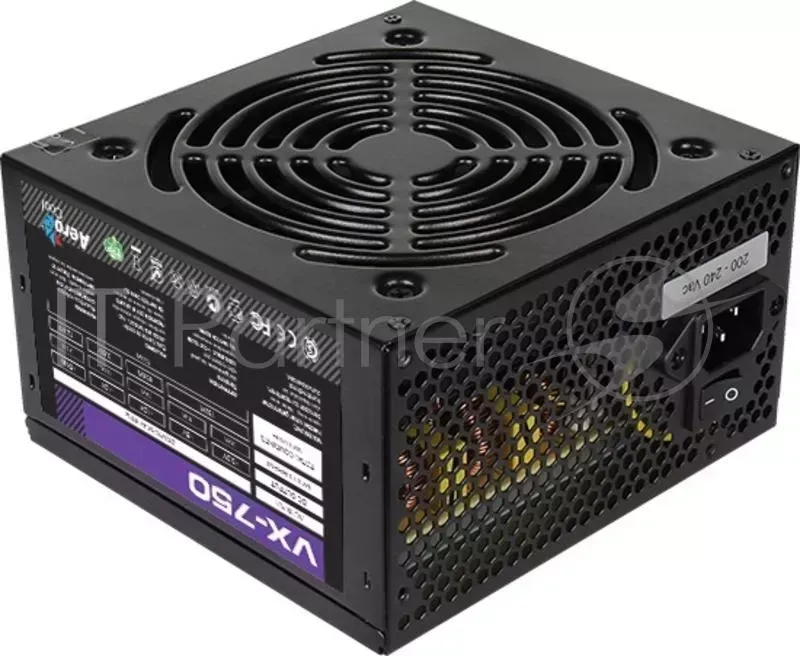Блок питания Aerocool 750W Retail VX-750, ATX v2.3, A.PFC, fan 12cm, 2x PCI-E [6+2-Pin], 6x SATA, 3x MOLEX, 1x FDD AEROCOOL 2x 6x 3x 1x