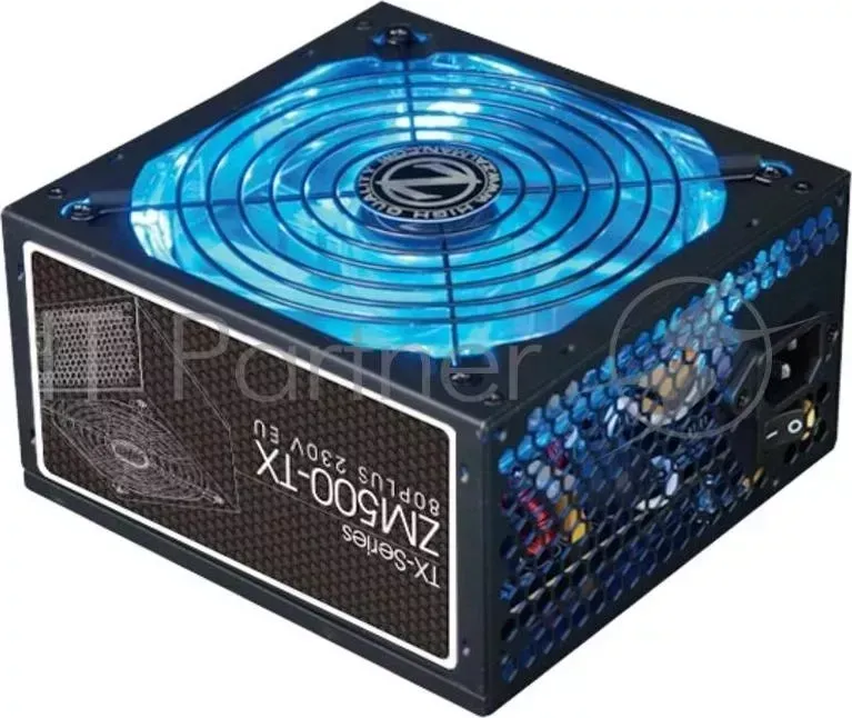 Блок питания ZALMAN ZM500-TX 500W 80PLUS, ATX 2.31, APFC, 140mm Fan, 2x HDD, 6x SATA, 2x PCI-E, размер упаковки 28.1x18.18x10.1см, RTL ZALMAN 2x 6x 2x