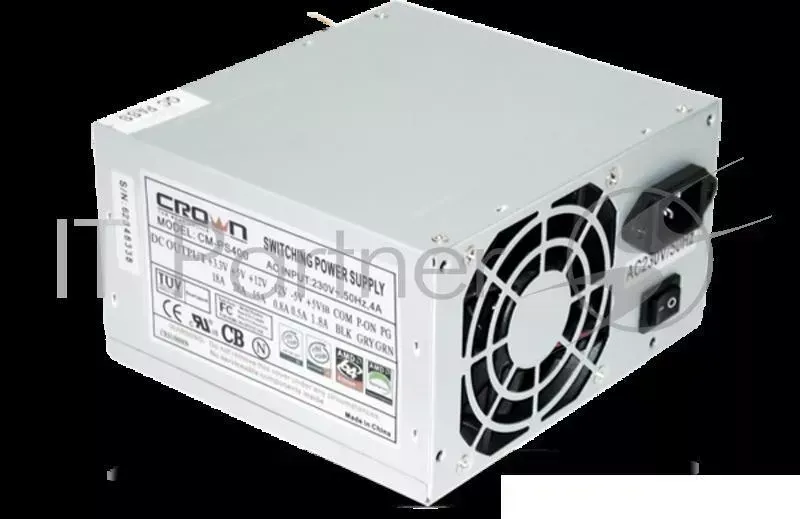 Блок питания CROWN Блок питания CM-PS400W (20+4in, 80mm FAN, SATA*2, PATA(big Molex)*4, FDD*1, 4+4pin, Lines 1x12V OEM) CROWN CM PS400W 20 4in, PATA big Molex *4, 4 4pin, OEM