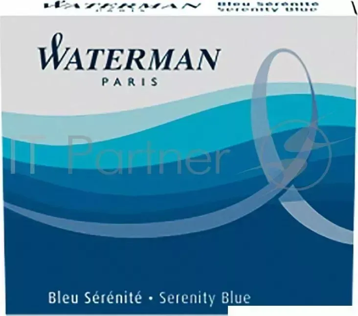 Картридж Waterman International 52012 (S0110950) синие чернила для ручек перьевых (6шт)