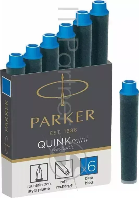 Картридж Parker Quink Ink Z17 MINI (1950409) синие чернила для ручек перьевых (6шт)
