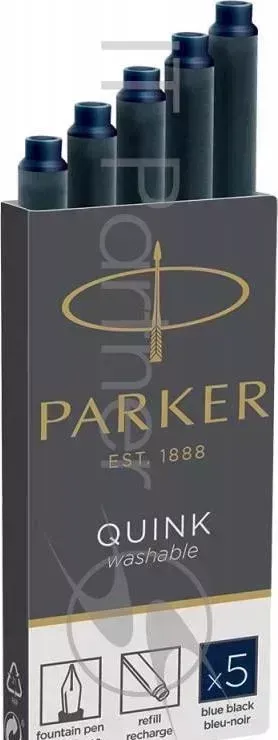 Картридж Parker Quink Ink Z11 (1950385) черный/синие чернила для ручек перьевых (5шт)