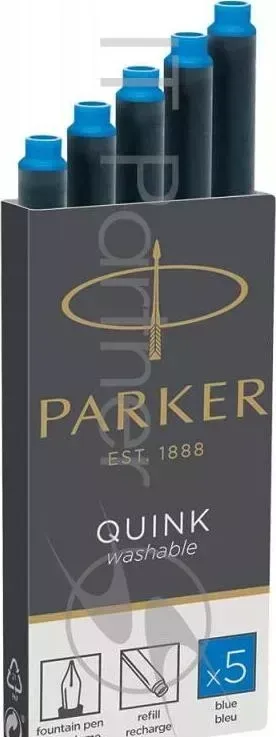 Картридж Parker Quink Ink Z11 (1950383) синие чернила смывающиеся для ручек перьевых (5шт)