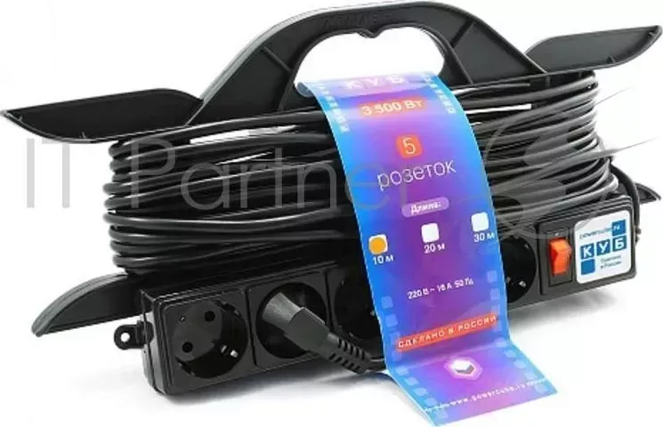 Удлинитель на рамке ""PowerCube"" 16А/3,5 кВт, 5 розеток, 10м Power Cube 5