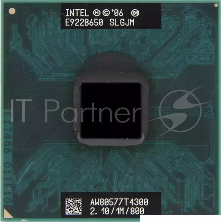 Процессор Socket P INTEL Pentium Dual Core Mobile T4300 2100MHz Penryn, 1024Kb L2 Cache, 800 MHz, SLGJM с разбора