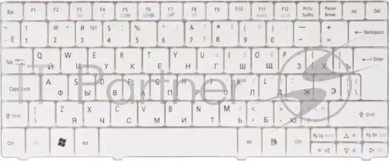 Клавиатура [ ACER Aspire One 721, 751, 1410, 1810T, 1830, Ferrari One 9Z.N3C82.20R White, RU Print