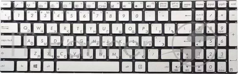 Клавиатура [Asus N550, N750] [0KNB0-6625RU00] [0KNB0-6629RU00] Silver, No frame, Backlight Noname No