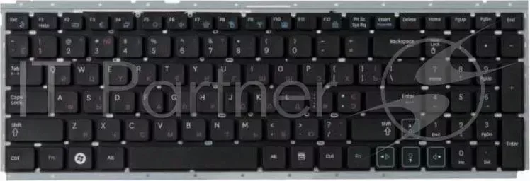 Клавиатура [для SAMSUNG RV511 BA59 02927C Black, Frame