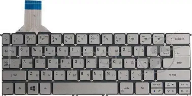 Клавиатура [ ACER S7 391 NK.I1113.00L Silver, No frame, RU Print