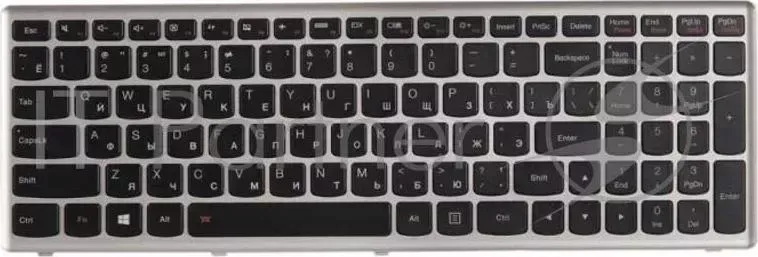 Клавиатура [Lenovo IdeaPad U510, Z710] [25205680] Black, Grey frame, Backlight