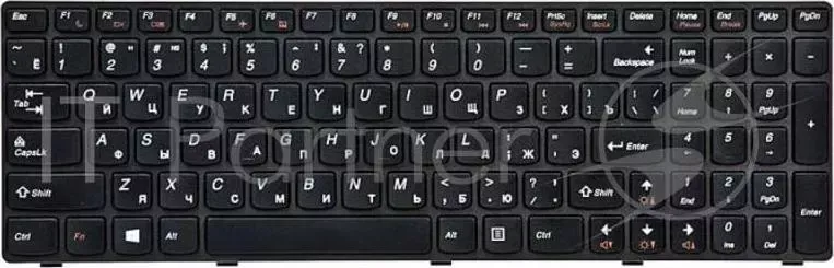 Клавиатура [Lenovo IdeaPad G580, G585, Z580, Z585, V580] Black, grey frame [25206910]