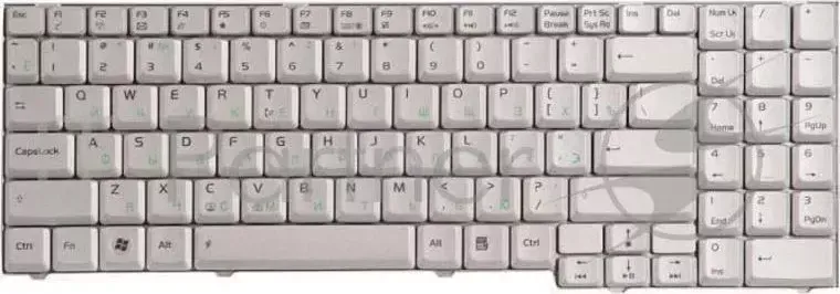 Клавиатура [Asus A7S/M50/M70/X55/X57/X70/X71/Pro58] [04GNS91KRU00-2] Silver ASUS [