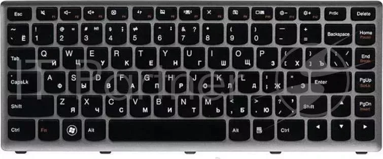 Клавиатура [ LENOVO IdeaPad U410 25203740 Black, Silver frame