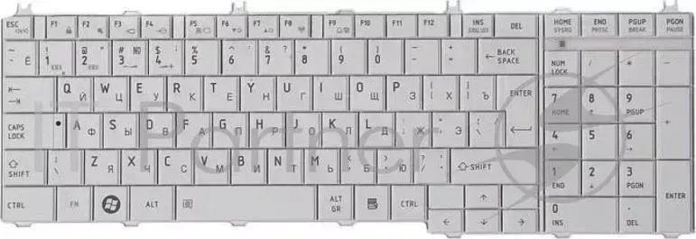 Клавиатура [ TOSHIBA [ Satellite C650, C650D, C655, C660, L650, L650D, L655, L670, L675, L750, L750D, L755, L775] [9Z.N4WGV.101] White