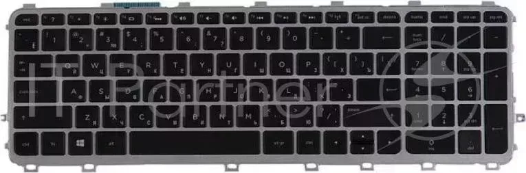 Клавиатура [HP Envy 15, Envy 17] Black, Grey frame, Backlight [720244-251]