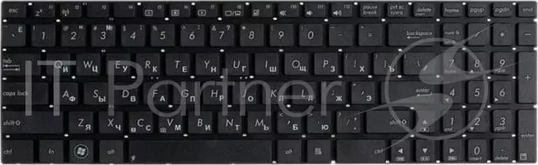 Клавиатура [Asus N56, N76] [0KNB0-6120US00] Black, No frame, RU Print ASUS [ No RU