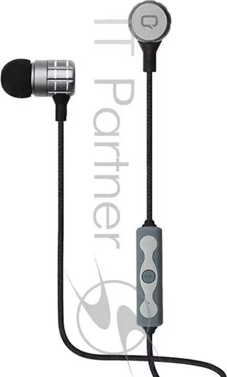 Bluetooth гарнитура Qumo Freedom Pulse (BT-0010) , темно серый, затычки, Bluetooth 4.2, 70 мА-ч, до 4х часов в режиме разговора QUMO , 70 в
