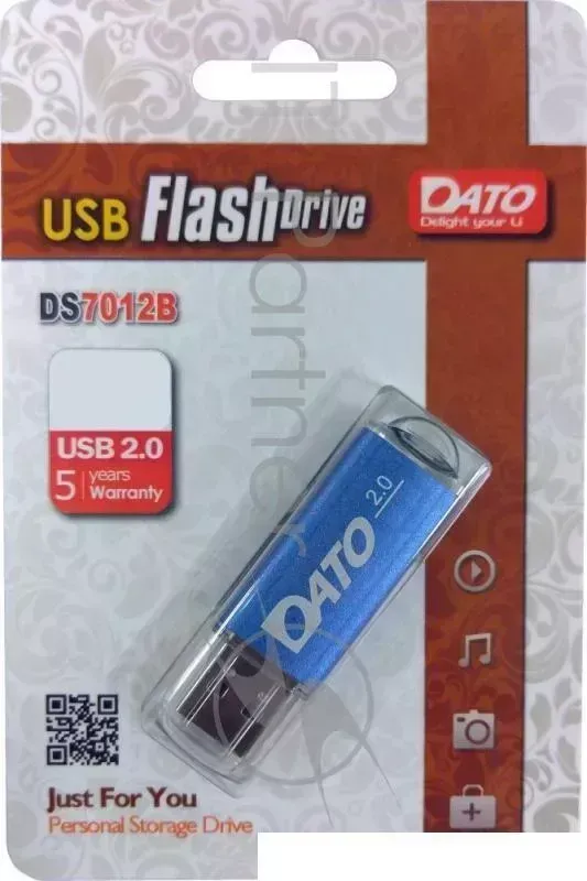 Флеш Диск Dato 16Gb DS7012 DS7012B-16G USB2.0 синий DATO B-16G