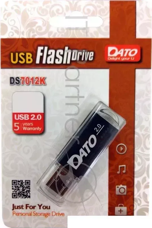 Флеш Диск Dato 16Gb DS7012 DS7012K-16G USB2.0 черный DATO K-16G