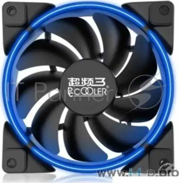 Вентилятор PCCooler CORONA BLUE 120x120x25 мм (PWM, 40шт./кор, пит. от мат.платы и БП, 800-1800 об/мин) Retail