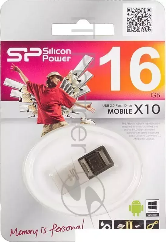 Флеш Диск SILICON POWER 16Gb Mobile X10 USB2.0 золотистый