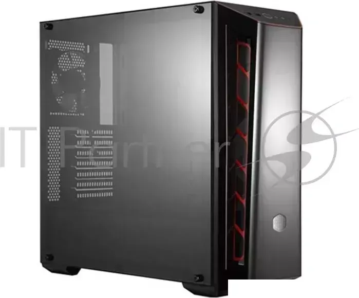 Корпус без БП Cooler Master MasterBox MB520, 2xUSB3.0, 1x120 Fan, w/o PSU, Black, Red Trim, DarkMirror Front Panel, ATX