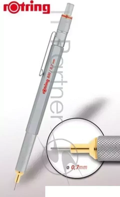 Корпус ROTRING Карандаш механический 800 грифель 0.70мм серебристый