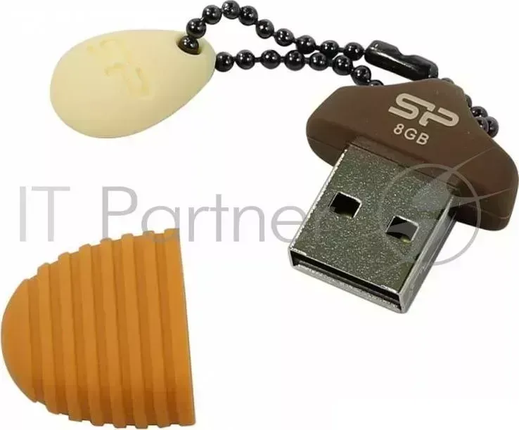 Флеш Диск SILICON POWER 8Gb Mobile T30 SP008GBUF2T30V1E USB2.0 коричневый