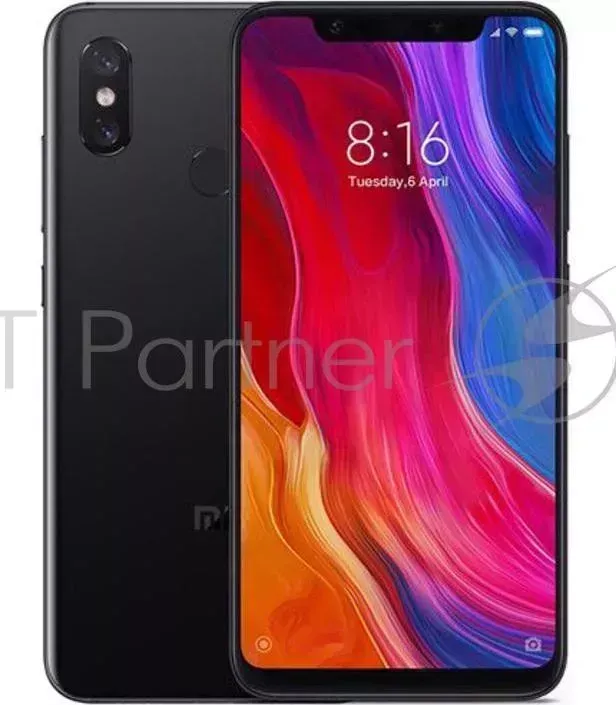Смартфон XIAOMI Mi 8 128Gb 6Gb черный моноблок 3G 4G 2Sim 6.21" 1080x2248 Android 8.1 12Mpix 802.11 a/b/g/n/ac BT GPS GSM900/1800 GSM1900 MP3