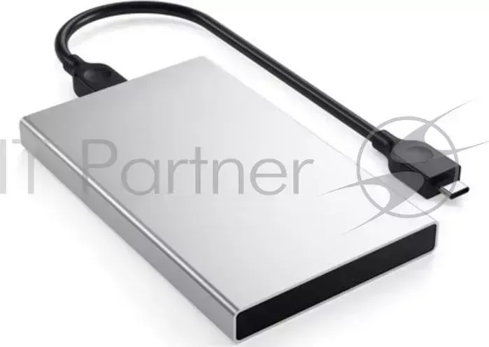 Корпус Satechi Aluminum USB Type C External HDD Enclosure для жесткого диска HDD или SSD. Материал алюминий. Цвет серебряный.