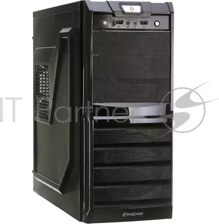 Корпус Exegate EX272724RUS MiditowerXP 329 Black, ATX, XP600, Black,120mm , 2*USB, Audio