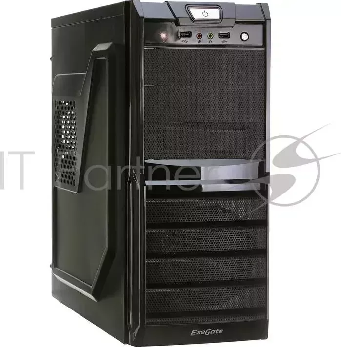 Корпус Miditower Exegate XP 329 Black, ATX, XP500, Black,120mm , 2*USB, Audio