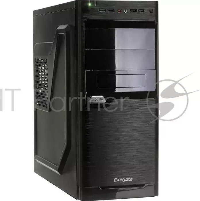 Корпус Miditower Exegate XP 330U Black, ATX, XP450, Black,120mm , 2*USB 2*USB3.0, Audio