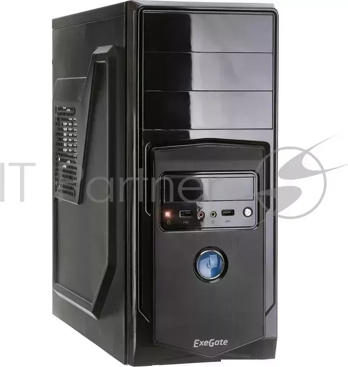 Корпус Miditower Exegate XP 328 Black, ATX, XP450, Black,120mm , 2*USB, Audio