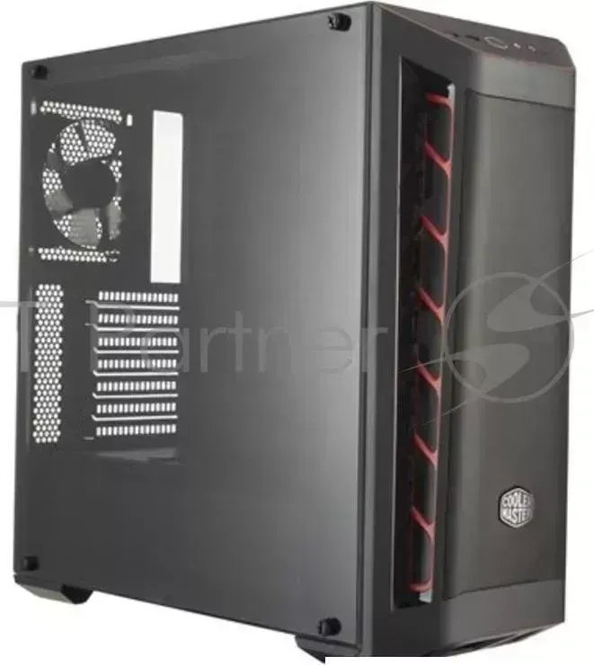 Корпус без БП Cooler Master MasterBox MB511, 2xUSB3.0, 1x120 Fan, w/o PSU, Black, Red Trim, Mesh Front Panel, ATX
