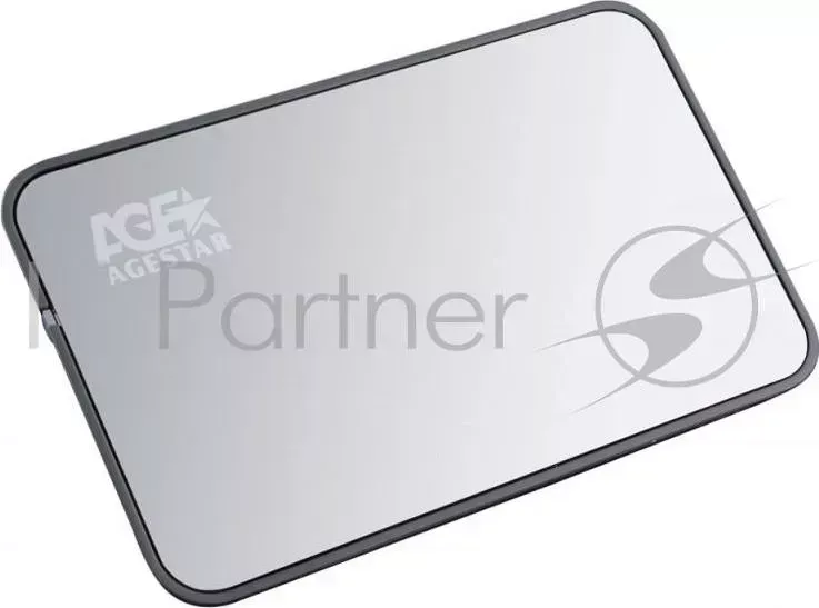 Внешний корпус для HDD AGESTAR 3UB2A8 SATA II пластик/алюминий серебристый 2.5"