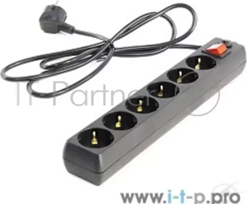 Аксессуар 5bites SP6-B-18, 6 розеток, 3x0.75mm2, 1.8м, черный