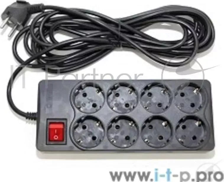 Сетевой фильтр 5bites SP8 B 30, 8 розеток, 3м, черный