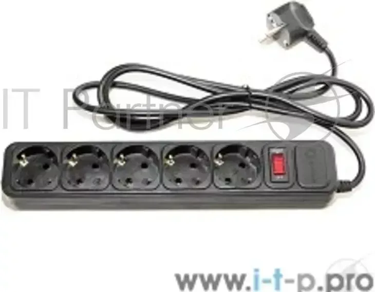 Аксессуар 5bites SP5-B-18, 5 розеток, 3x0.75mm2, 1.8м, черный