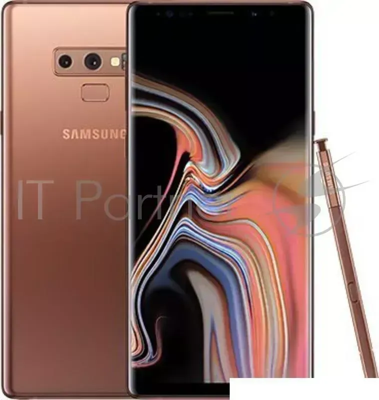 Смартфон SAMSUNG SM N960F Galaxy Note 9 512Gb 8Gb медный моноблок 3G 4G 2Sim 6.4" 1440x2960 Android 8.1 12Mpix 802.11abgnac BT GPS GSM900/1800 GSM1900 Ptotect MP3 A GP