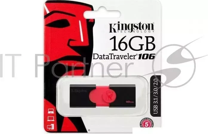 Флеш накопитель KINGSTON USB Drive 16Gb DT106/16GB USB3.0