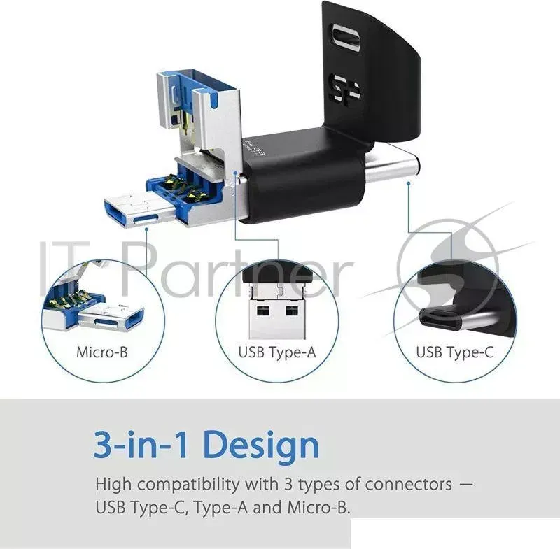 Флеш Диск SILICON POWER 32Gb Mobile C50 SP032GBUC3C50V1K USB3.1 серебристый/черный