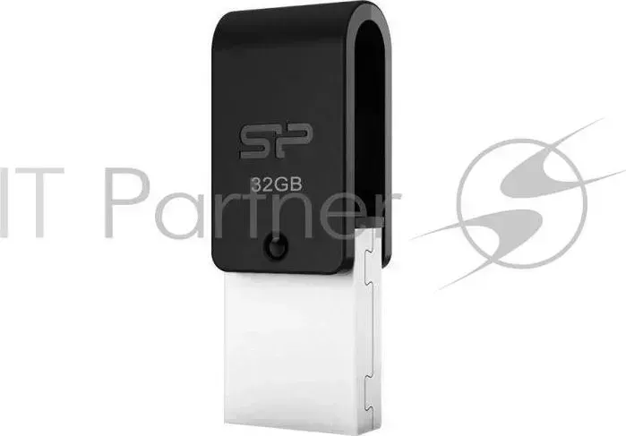 Флеш накопитель 32Gb SILICON POWER Mobile X21 OTG, USB 2.0/MicroUSB, Черный