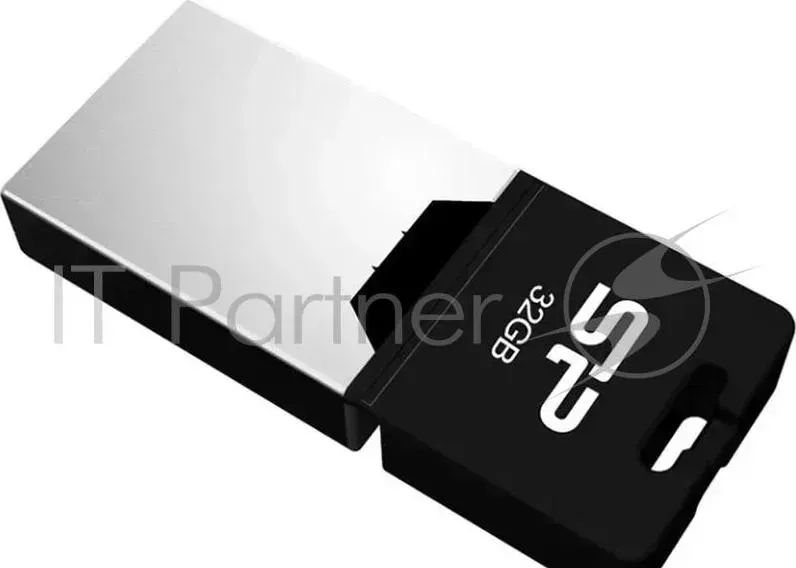 Флеш Диск SILICON POWER 32Gb Mobile X20 SP032GBUF2X20V1K USB2.0/Micro USB серебристый/черный