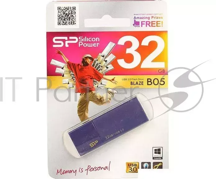 Флеш Диск SILICON POWER 32Gb Blaze B05 SP032GBUF3B05V1D USB3.0 синий