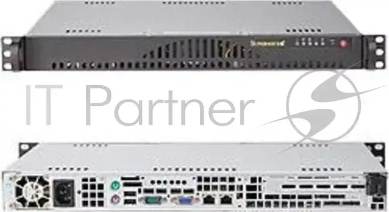 Корпус CSE-512L-200B 14"D, BLACK 1U W/ 2 INTERNAL 3.5" DRIVE {6} Supermicro 1U W/ 2