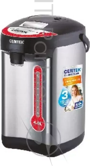 Термопот CENTEK CT 0081 Black черн , 4л, 750Вт, 3 способа подачи воды, корпус из нержавеющей стали