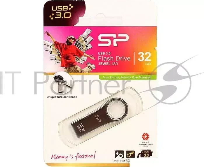 Флеш накопитель 32Gb SILICON POWER Jewel J80, USB 3.0, Металлич.корпус