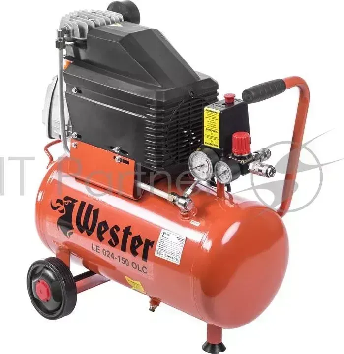 Компрессор WESTER LE 024 150 OLC 1500Вт 206л/мин 8Бар ресивер 24л,